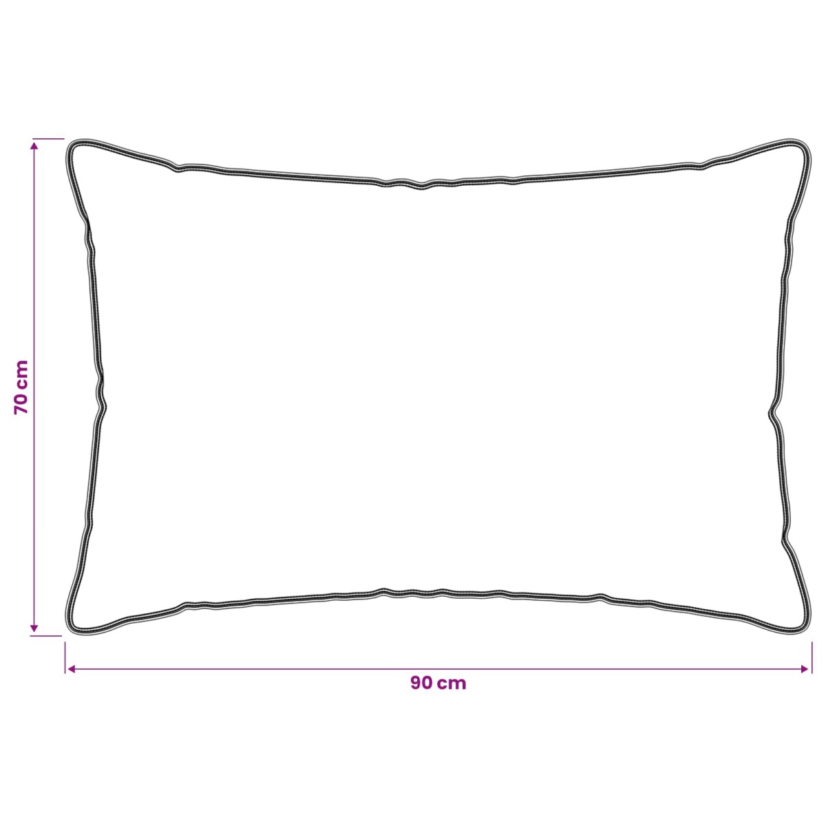 vidaXL Μαξιλάρι 2 τμχ. 70 x 90 cm Ίνες μπαμπού Λευκό