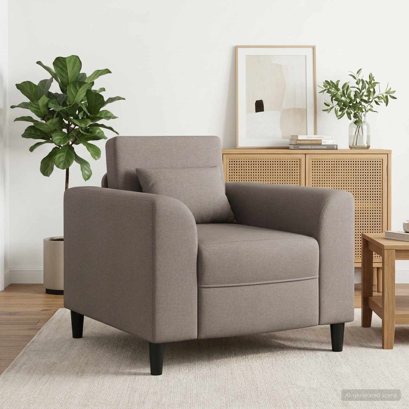 vidaXL Πολυθρόνα Taupe Ύφασμα