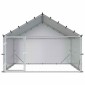 vidaXL Κοτέτσι με Οροφή Ασημί 200 x 200 x 150 cm Γαλβανισμένος Χάλυβας