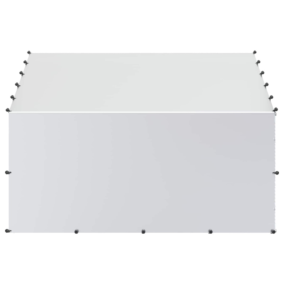 vidaXL Κοτέτσι με Οροφή Ασημί 200 x 200 x 150 cm Γαλβανισμένος Χάλυβας
