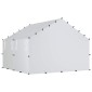 vidaXL Κοτέτσι με Οροφή Ασημί 200 x 200 x 150 cm Γαλβανισμένος Χάλυβας