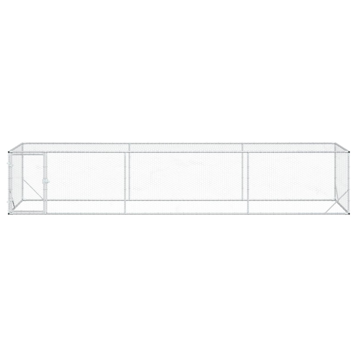 vidaXL Κουτί Κοτόπουλου Ασημί 500 x 100 x 100 cm Γαλβανισμένος Χάλυβας