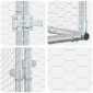 vidaXL Κουτί Κοτόπουλου Ασημί 500 x 100 x 100 cm Γαλβανισμένος Χάλυβας