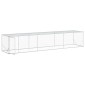 vidaXL Κουτί Κοτόπουλου Ασημί 500 x 100 x 100 cm Γαλβανισμένος Χάλυβας