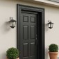 vidaXL Φωτιστικό Τοίχου with LED Bulb 2 τμχ. Μαύρο 19 x 14 x 25 εκ