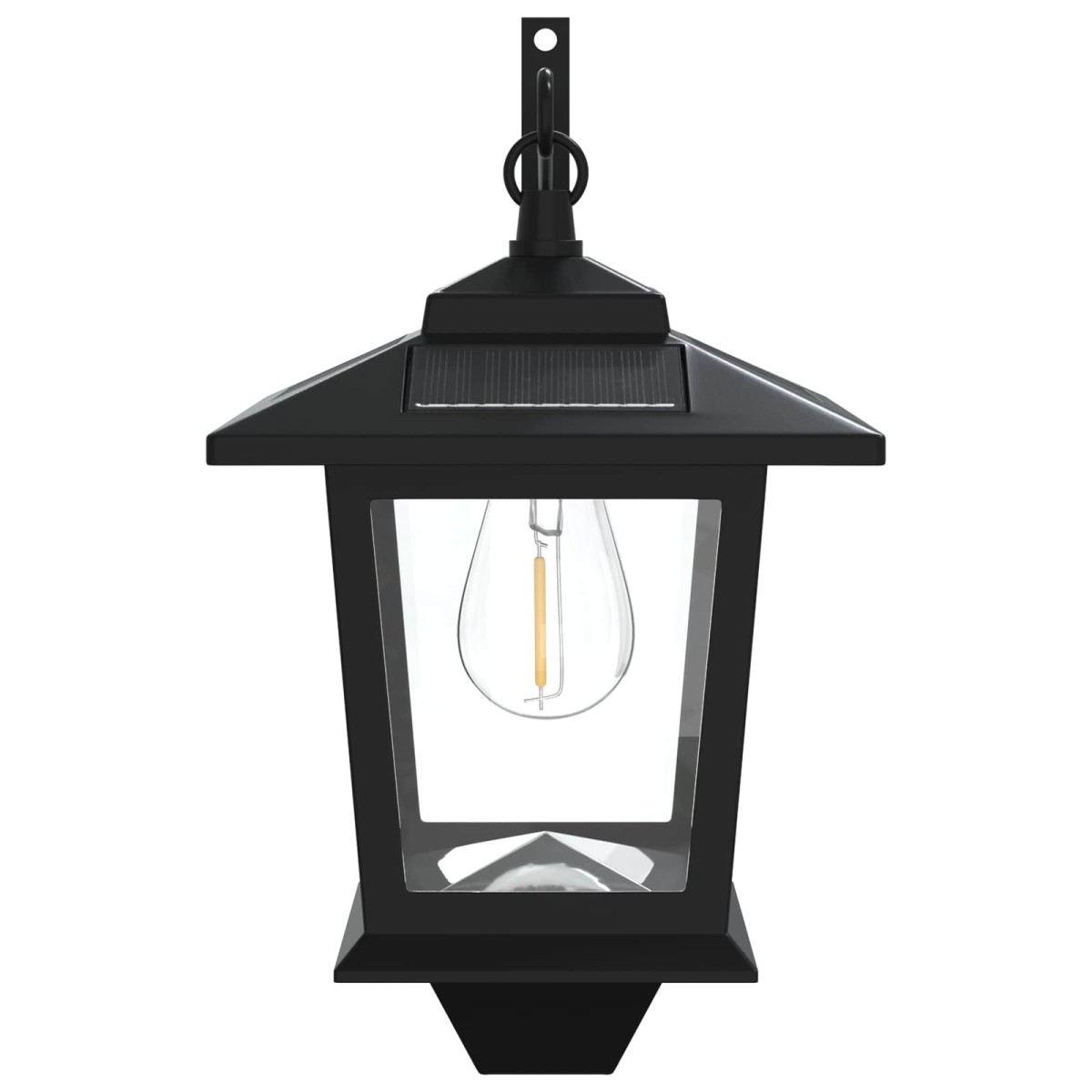 vidaXL Φωτιστικό Τοίχου with LED Bulb 2 τμχ. Μαύρο 19 x 14 x 25 εκ