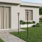 vidaXL Σετ Στύλων Λαμπτήρα with LED Bulb 2 τμχ. Μαύρο 16 x 16 x 156 εκ