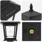 vidaXL Σετ Στύλων Λαμπτήρα with LED Bulb 2 τμχ. Μαύρο 16 x 16 x 156 εκ