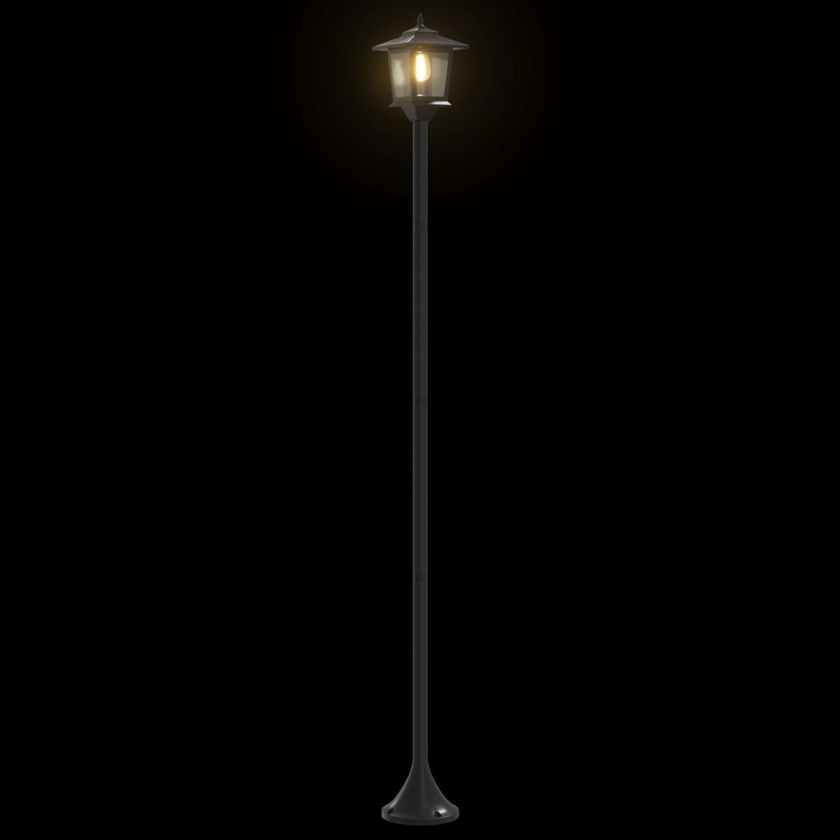 vidaXL Σετ Στύλων Λαμπτήρα with LED Bulb 2 τμχ. Μαύρο 16 x 16 x 156 εκ