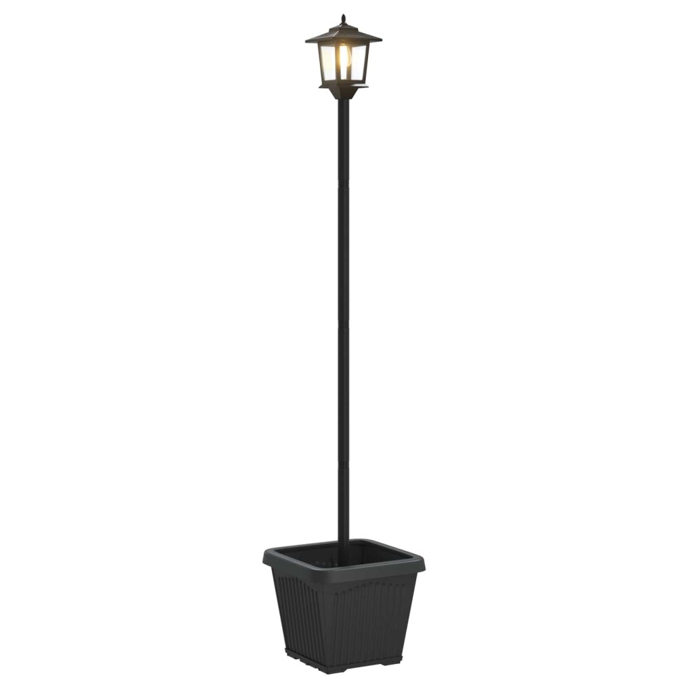 vidaXL Φωτιστικό Στήλης με Γλάστρα Μαύρο 32 x 32 x 158 εκ.