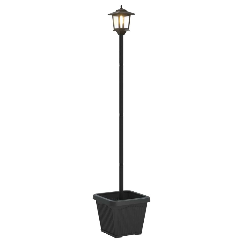 vidaXL Φωτιστικό Στήλης με Γλάστρα Μαύρο 32 x 32 x 158 εκ.