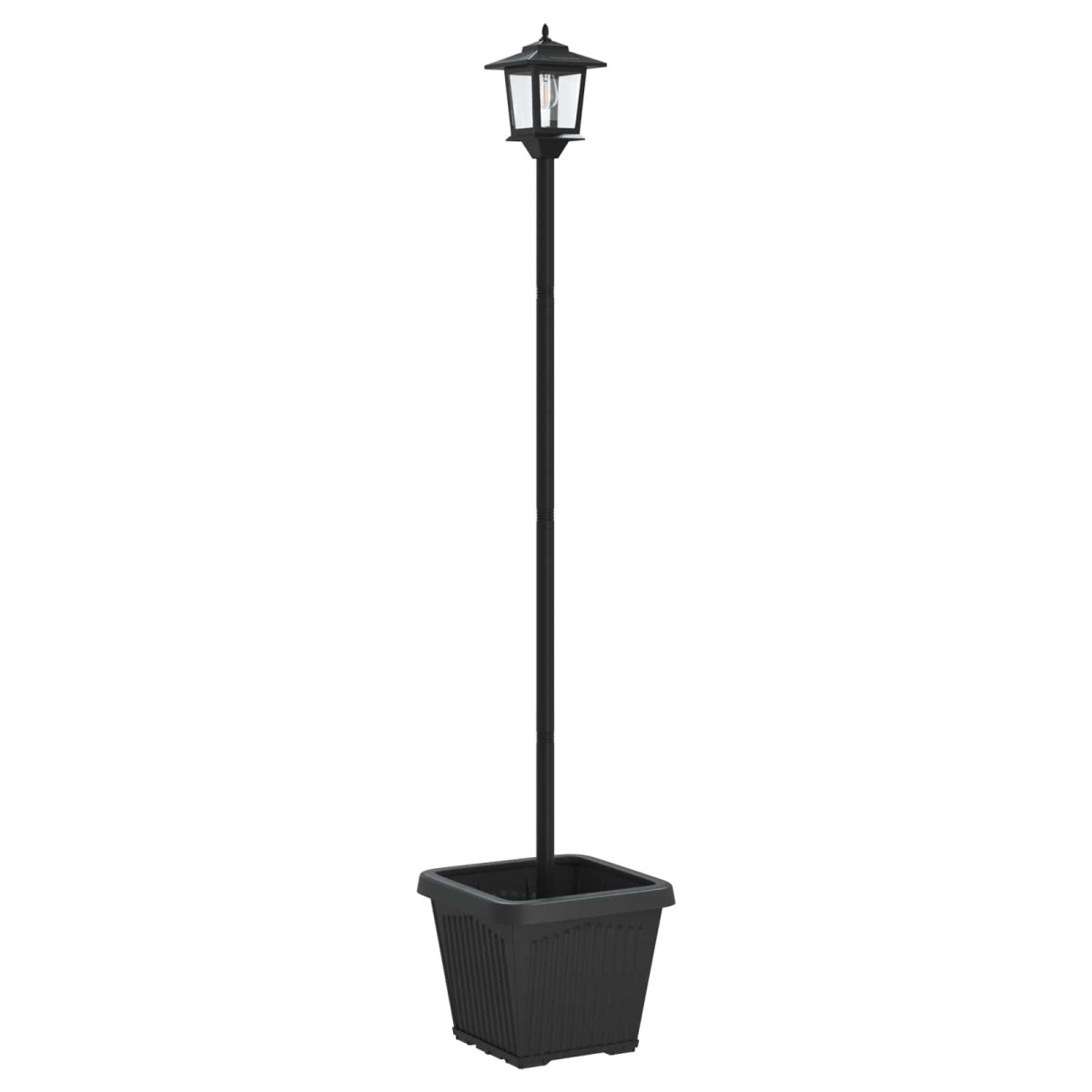 vidaXL Φωτιστικό Στήλης με Γλάστρα Μαύρο 32 x 32 x 158 εκ.