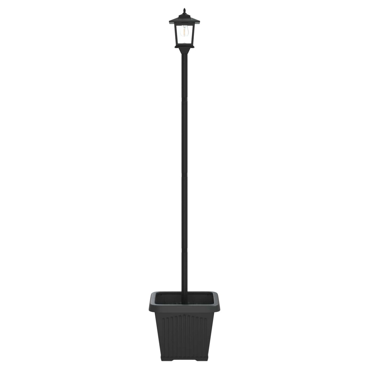 vidaXL Φωτιστικό Στήλης με Γλάστρα Μαύρο 32 x 32 x 158 εκ.