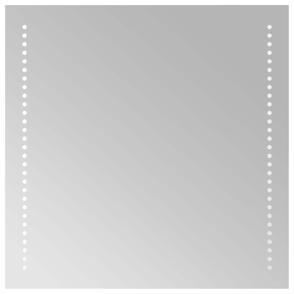 vidaXL Καθρέφτης μπάνιου LED Διαφανές 50 x 50 cm σκληρυμένο γυαλί