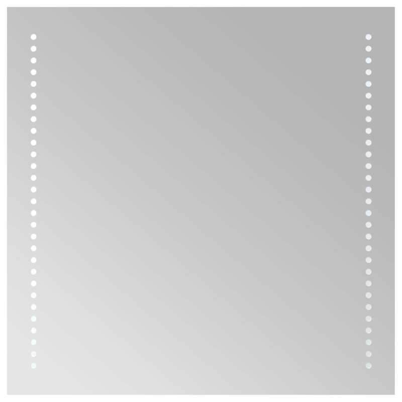 vidaXL Καθρέφτης μπάνιου LED Διαφανές 50 x 50 cm σκληρυμένο γυαλί