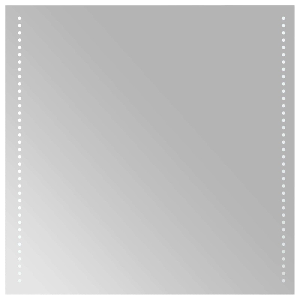 vidaXL Καθρέφτης μπάνιου LED Διαφανές 60 x 60 cm σκληρυμένο γυαλί