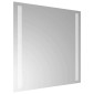 vidaXL Καθρέφτης μπάνιου LED Διαφανές 40 x 40 cm σκληρυμένο γυαλί