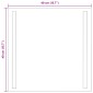 vidaXL Καθρέφτης μπάνιου LED Διαφανές 40 x 40 cm σκληρυμένο γυαλί
