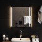 vidaXL Καθρέφτης μπάνιου LED Διαφανές 50 x 50 cm σκληρυμένο γυαλί
