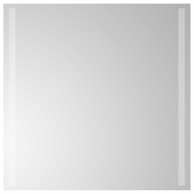 vidaXL Καθρέφτης μπάνιου LED Διαφανές 60 x 60 cm σκληρυμένο γυαλί