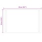 vidaXL Καθρέφτης μπάνιου LED Διαφανές 50 x 30 cm σκληρυμένο γυαλί