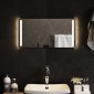 vidaXL Καθρέφτης μπάνιου LED Διαφανές 60 x 30 cm σκληρυμένο γυαλί