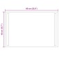 vidaXL Καθρέφτης μπάνιου LED Διαφανές 60 x 40 cm σκληρυμένο γυαλί
