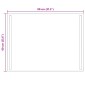 vidaXL Καθρέφτης μπάνιου LED Διαφανές 80 x 60 cm σκληρυμένο γυαλί