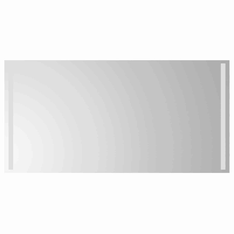 vidaXL Καθρέφτης μπάνιου LED Διαφανές 100 x 60 cm σκληρυμένο γυαλί
