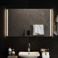 vidaXL Καθρέφτης μπάνιου LED Διαφανές 100 x 60 cm σκληρυμένο γυαλί