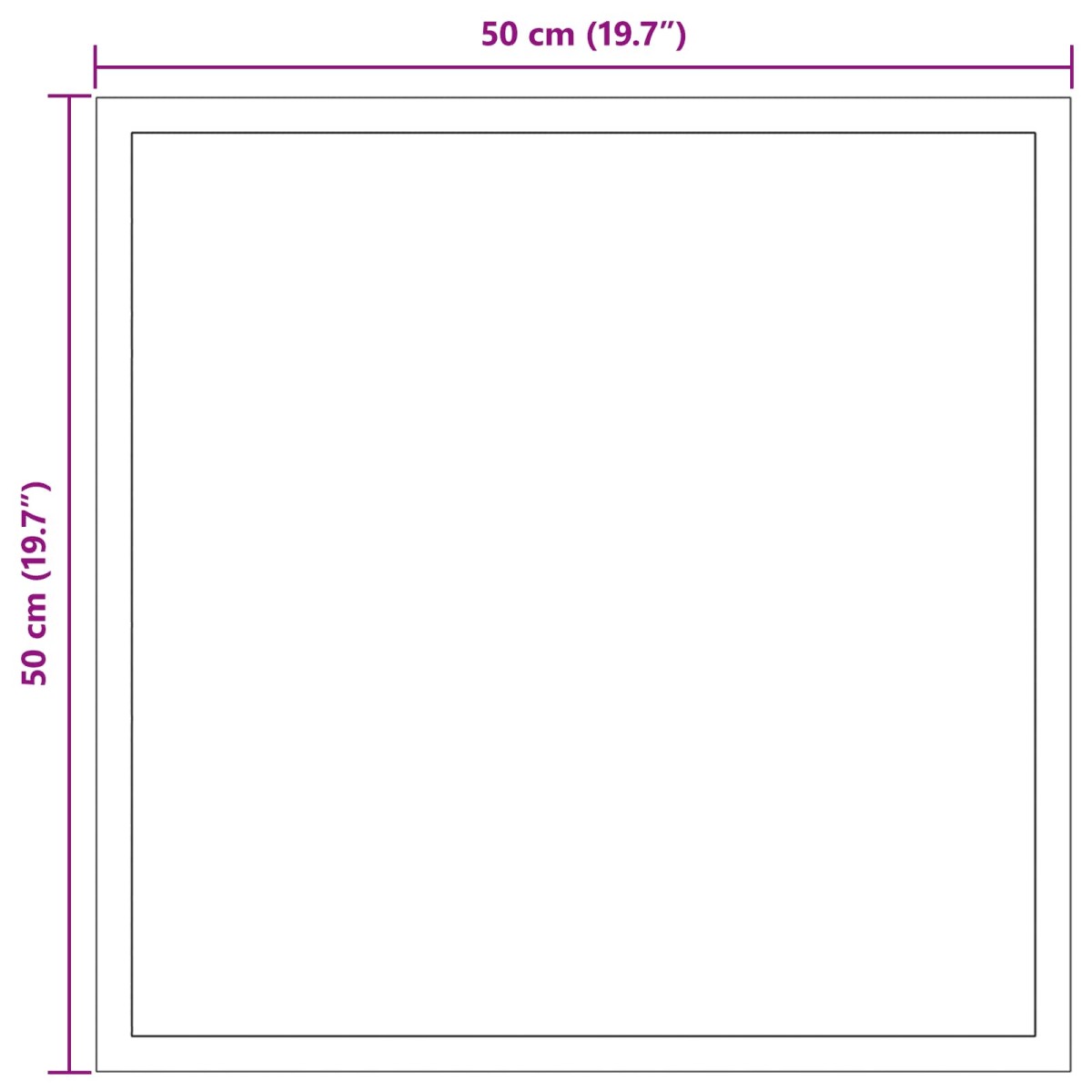 vidaXL Καθρέφτης μπάνιου LED Διαφανές 50 x 50 cm σκληρυμένο γυαλί