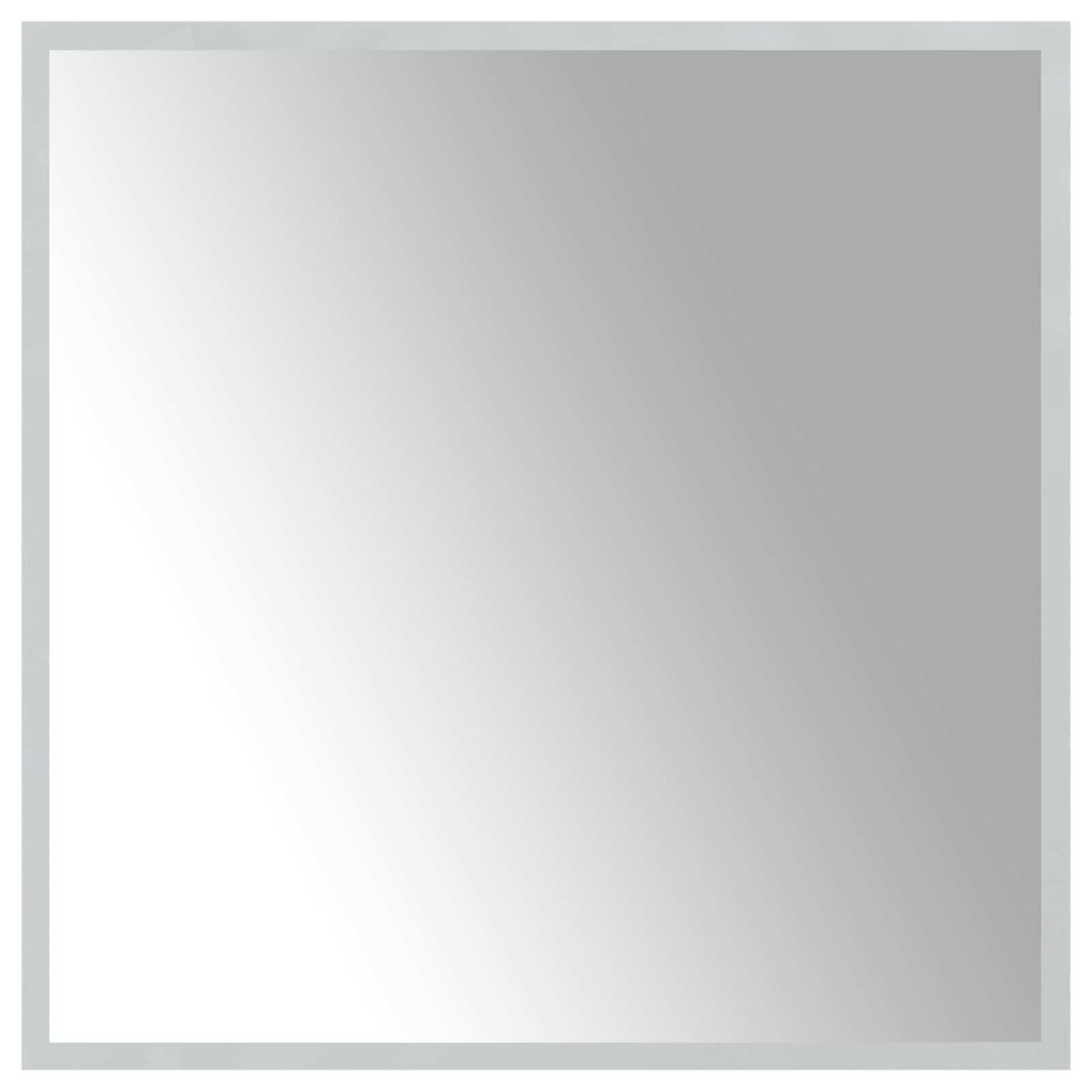 vidaXL Καθρέφτης μπάνιου LED Διαφανές 60 x 60 cm σκληρυμένο γυαλί