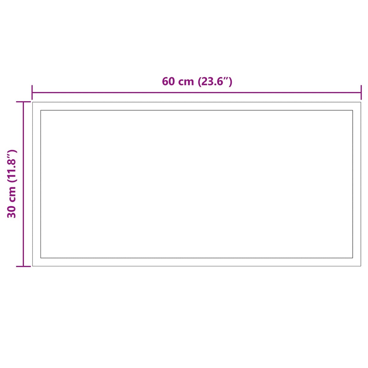 vidaXL Καθρέφτης μπάνιου LED Διαφανές 60 x 30 cm σκληρυμένο γυαλί