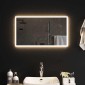 vidaXL Καθρέφτης μπάνιου LED Διαφανές 70 x 40 cm σκληρυμένο γυαλί