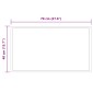 vidaXL Καθρέφτης μπάνιου LED Διαφανές 70 x 40 cm σκληρυμένο γυαλί