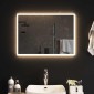 vidaXL Καθρέφτης μπάνιου LED Διαφανές 70 x 50 cm σκληρυμένο γυαλί