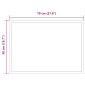 vidaXL Καθρέφτης μπάνιου LED Διαφανές 70 x 50 cm σκληρυμένο γυαλί