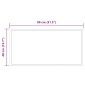 vidaXL Καθρέφτης μπάνιου LED Διαφανές 80 x 40 cm σκληρυμένο γυαλί