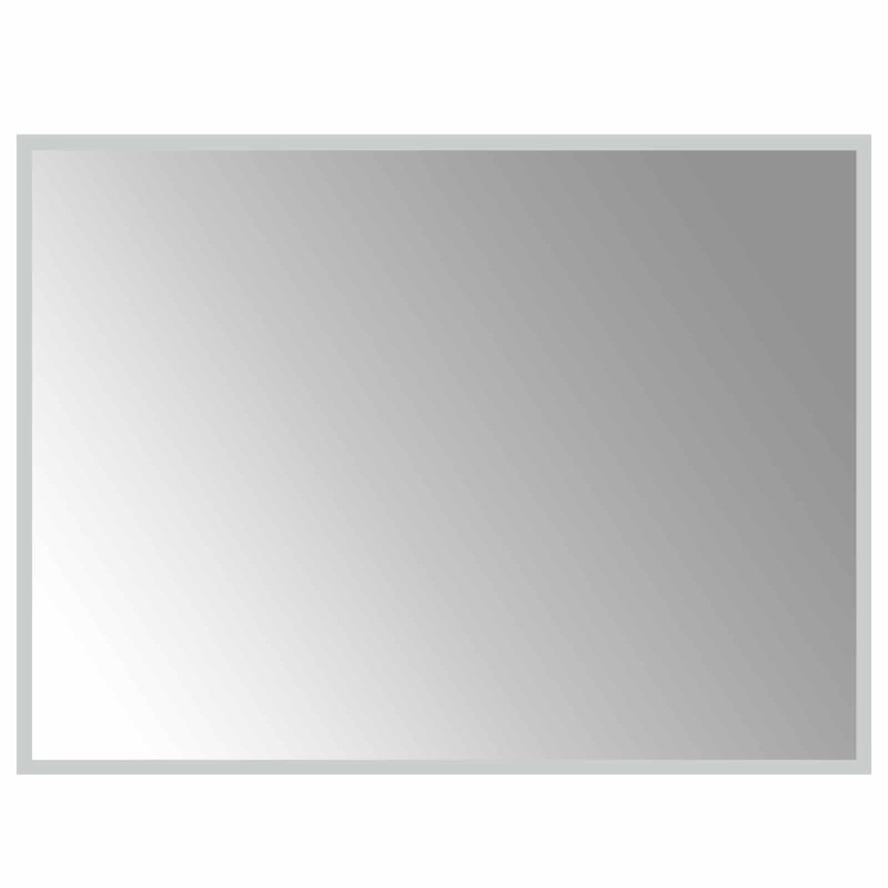vidaXL Καθρέφτης μπάνιου LED Διαφανές 80 x 60 cm σκληρυμένο γυαλί