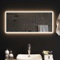 vidaXL Καθρέφτης μπάνιου LED Διαφανές 90 x 40 cm σκληρυμένο γυαλί