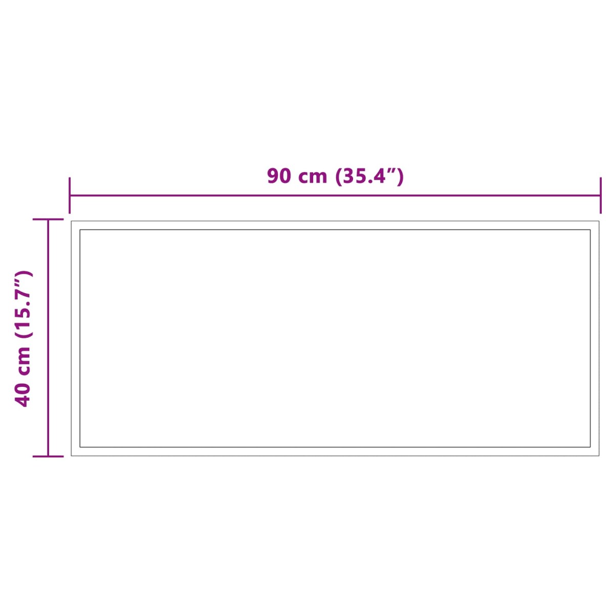 vidaXL Καθρέφτης μπάνιου LED Διαφανές 90 x 40 cm σκληρυμένο γυαλί