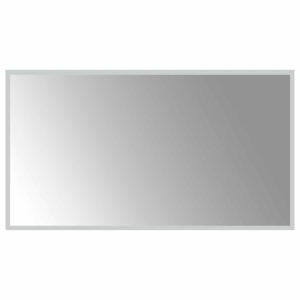 vidaXL Καθρέφτης μπάνιου LED Διαφανές 90 x 50 cm σκληρυμένο γυαλί