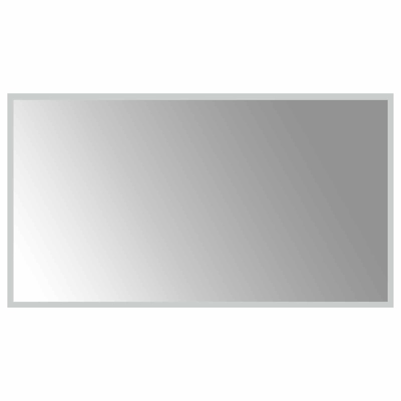 vidaXL Καθρέφτης μπάνιου LED Διαφανές 90 x 50 cm σκληρυμένο γυαλί