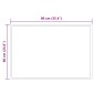 vidaXL Καθρέφτης μπάνιου LED Διαφανές 90 x 60 cm σκληρυμένο γυαλί