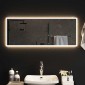 vidaXL Καθρέφτης μπάνιου LED Διαφανές 100 x 40 cm σκληρυμένο γυαλί