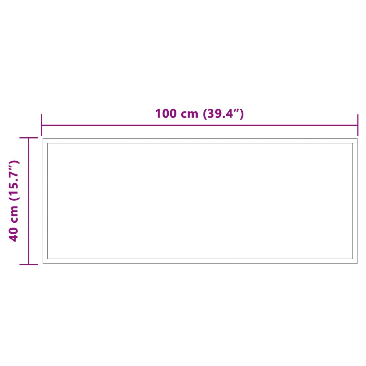 vidaXL Καθρέφτης μπάνιου LED Διαφανές 100 x 40 cm σκληρυμένο γυαλί