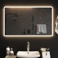 vidaXL Καθρέφτης μπάνιου LED Διαφανές 100 x 60 cm σκληρυμένο γυαλί