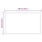 vidaXL Καθρέφτης μπάνιου LED Διαφανές 100 x 60 cm σκληρυμένο γυαλί