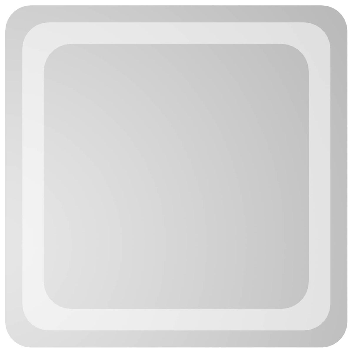 vidaXL Καθρέφτης μπάνιου LED Διαφανές 40 x 40 cm σκληρυμένο γυαλί