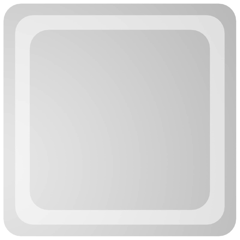 vidaXL Καθρέφτης μπάνιου LED Διαφανές 40 x 40 cm σκληρυμένο γυαλί